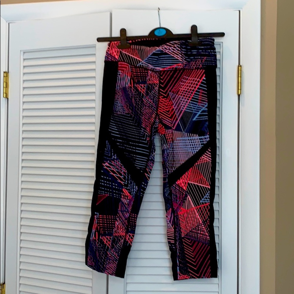 Calvin Klein cropped leggings with mesh side